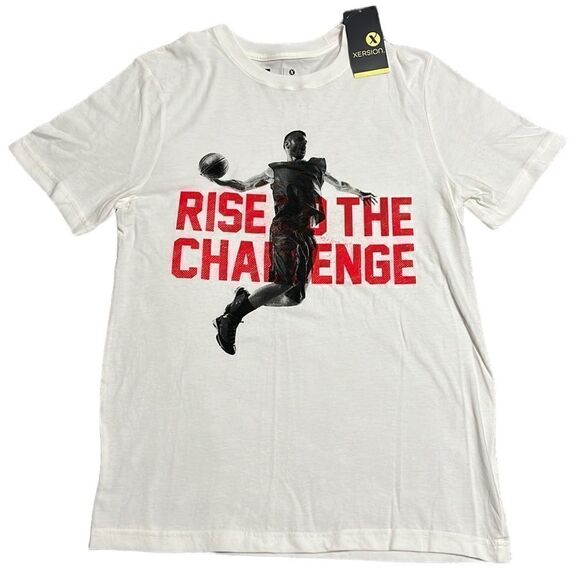 Basketball T-shirt Men's Size Small Xersion Rise to the Challenge Graphic Tee - Picture 1 of 6